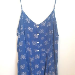 Gap fit and flare blue floral sundress